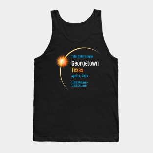 Georgetown Texas Tx Total Solar Eclipse 2024 1 Tank Top